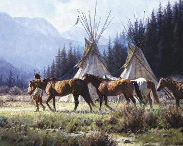 アメリカインディアン Painting - 西部アメリカンインディアン 23